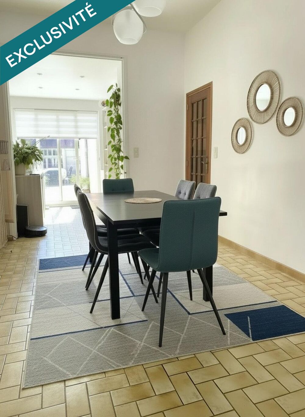 Maison lumineuse avec 3 chambres et une cour intérieure