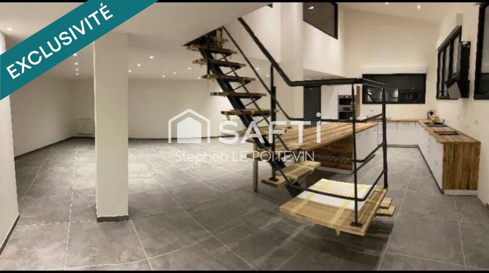 Maison T5 type loft avec garage et terrasse
