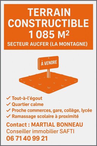  Terrain à vendre 1085 m²