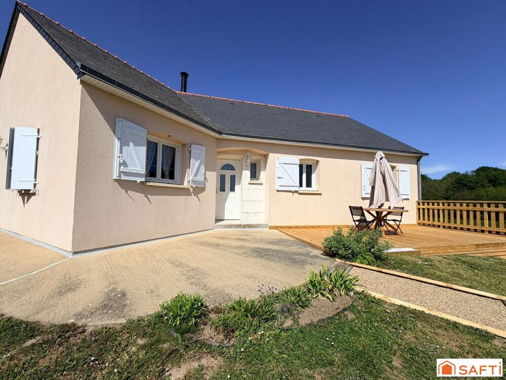 Belle maison familiale de 128 m2 de plain pied avec sous-sol et jardin de 1900 mètres- Blaison-Gohier