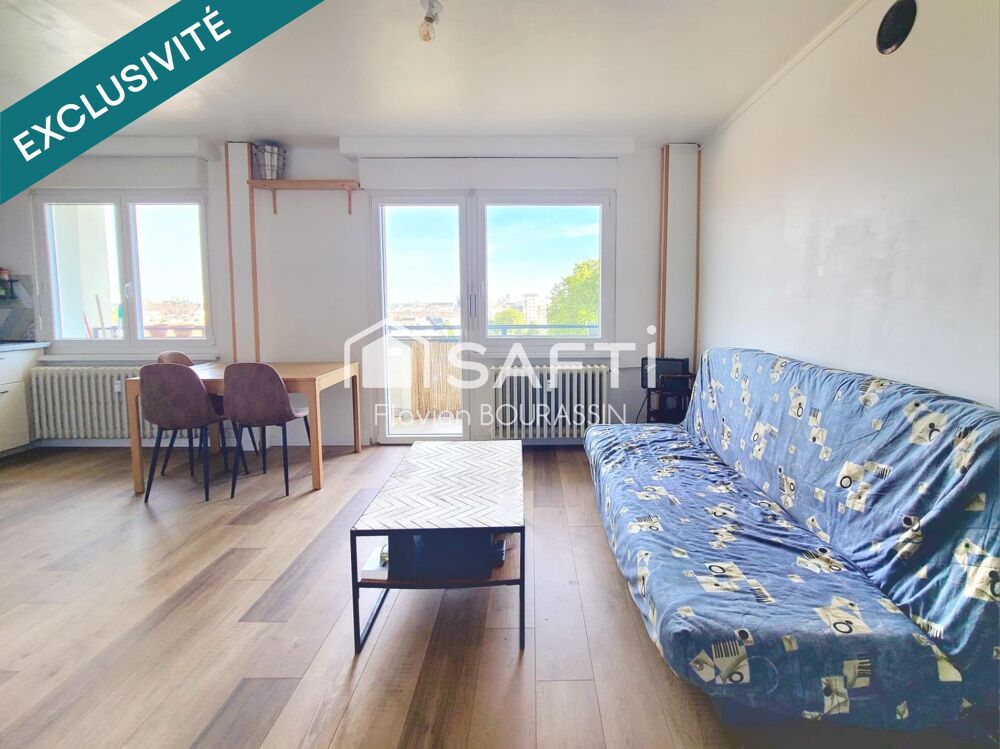 Vente Appartement STRASBOURG NEUDORF – APPARTEMENT 3 PIÈCES AVEC BALCON – 62 m² – 8e ÉTAGE AVEC ASCENSEUR -  VUE DEGAGÉE Strasbourg