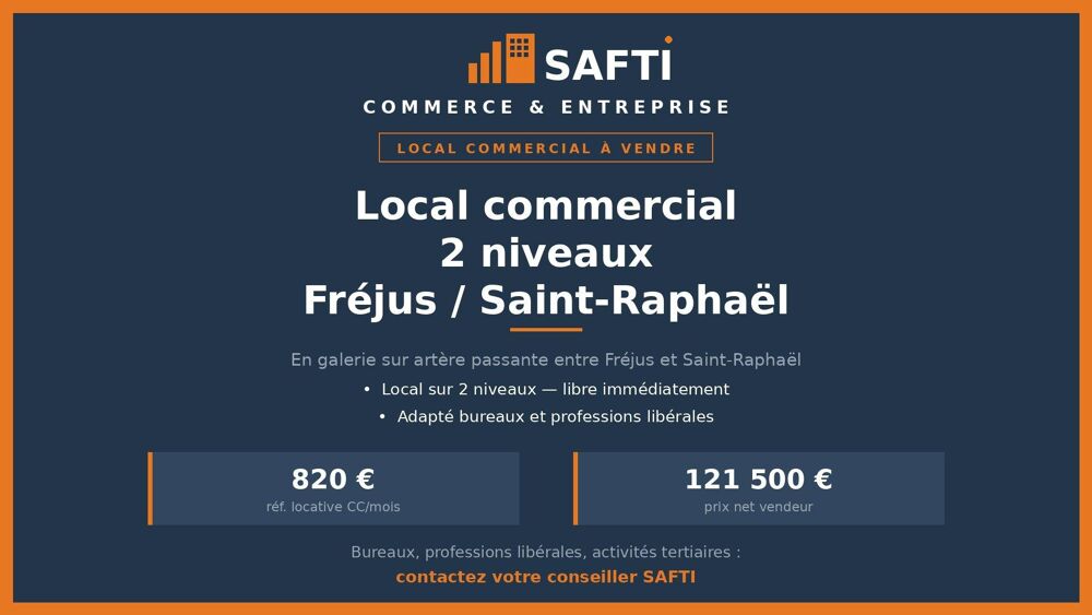   Local 2 niveaux - galerie Fréjus/Saint-Raphaël 