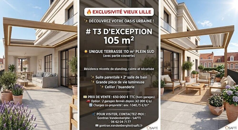 Appartement 4 pièces 105 m² · à Lille · 105 m² · 650 000 €
