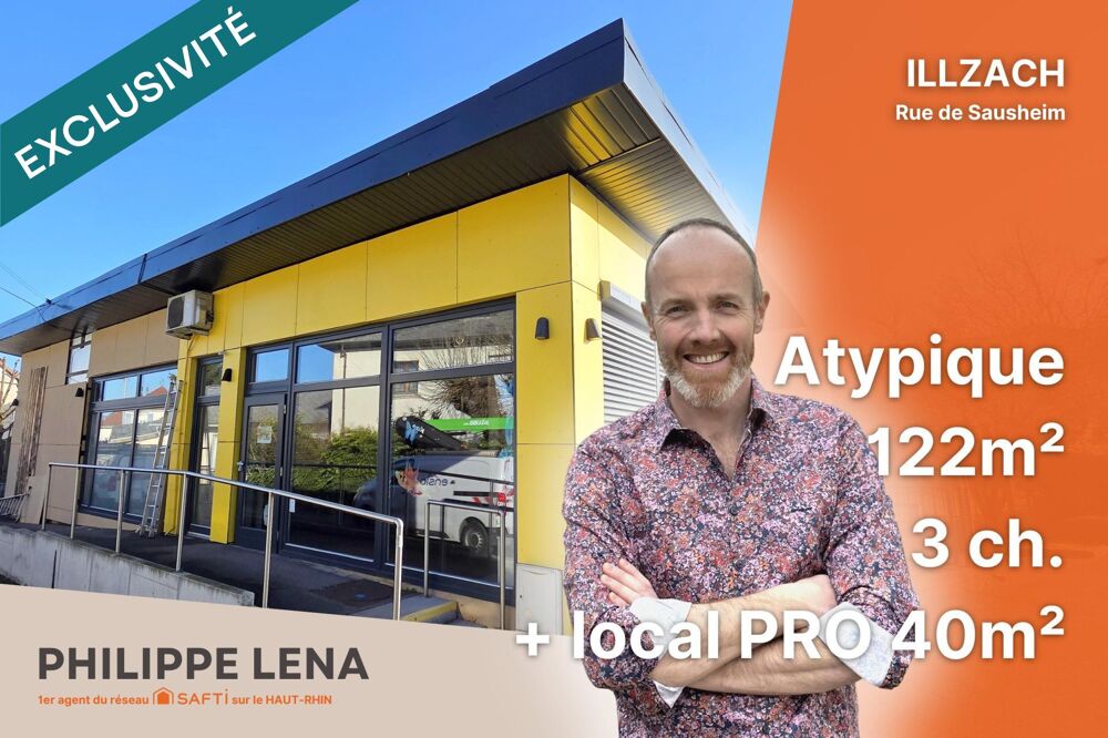 Vente Maison HABITATION + local PRO (belle visibilité!) Illzach