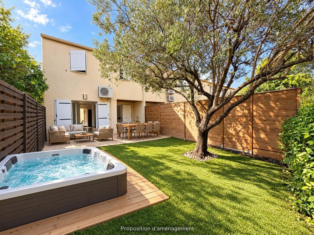Vente Maison Villa 3 chambres, terrasse jardin, garage, place de parking Montpellier