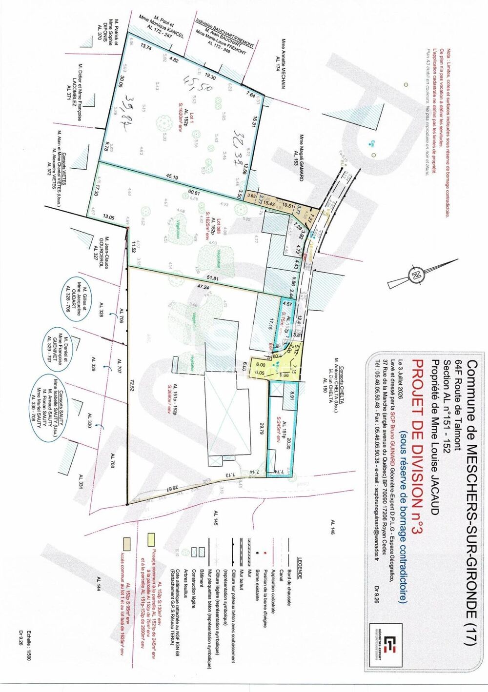 Vente Terrain Terrain plat 1635 m² Meschers-sur-gironde