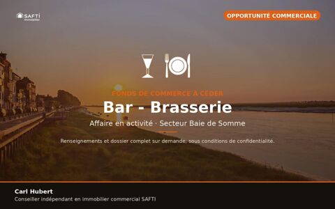 Fonds de commerce – Restaurant / Bar &agrave; vins – Saint-Valery-sur-Somme 378000 80230 Saint-valery-sur-somme