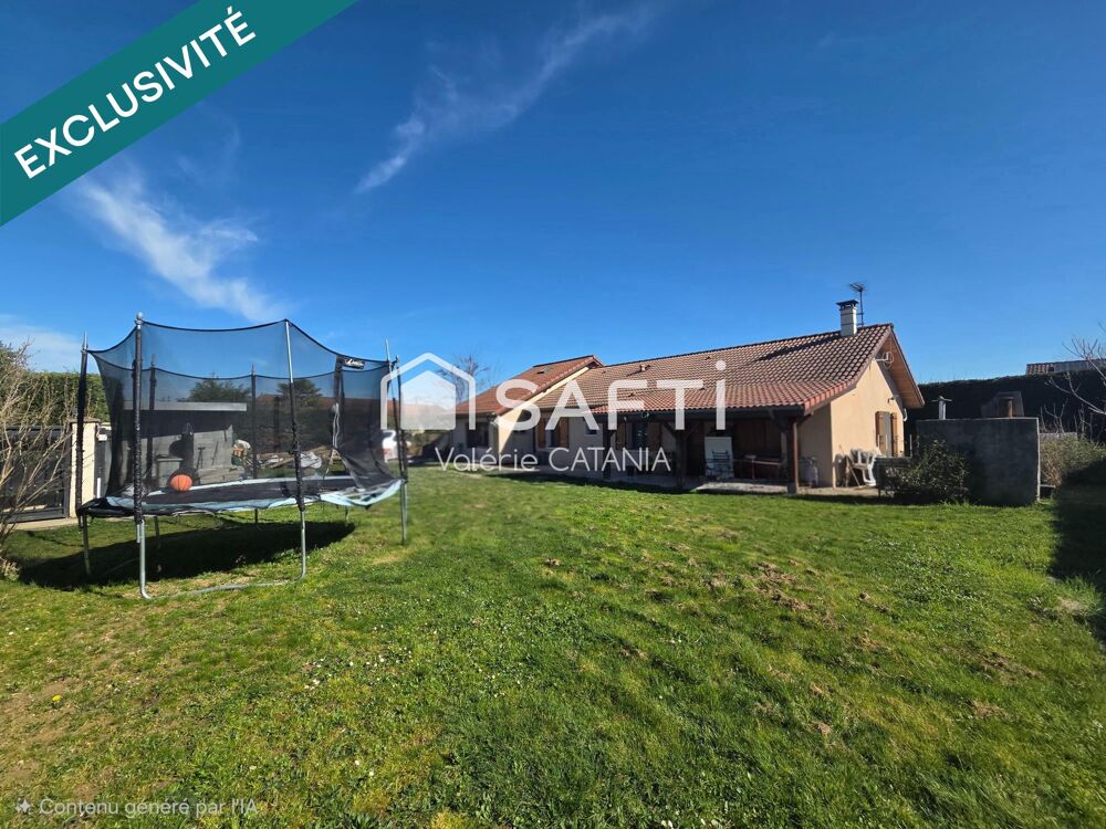 ST-Siméon-de Bressieux, Maison de plain pied 122m² sur terrain de 1002m².