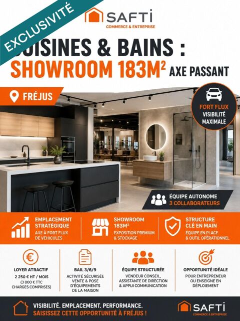 Cuisines & Bains : Showroom 183m&sup2; Axe Passant 119000 83600 Frejus