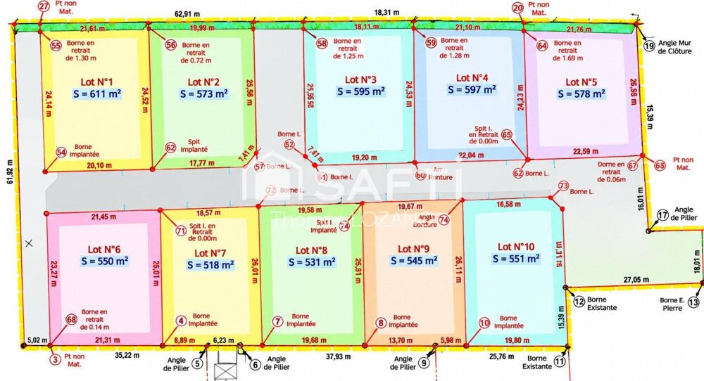 Vente Terrain Terrain plat de 531m2  pret a construire Estillac