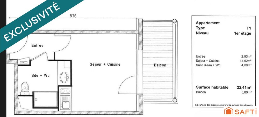 Vente Appartement Studio avec balcon, vendu loué, parking inclus Castanet-tolosan