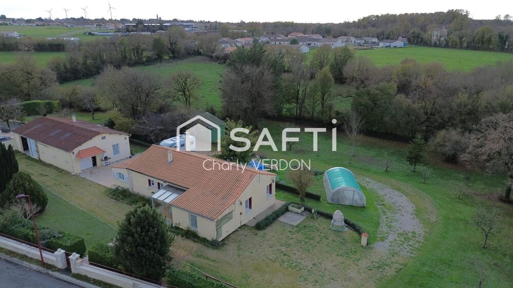 Maison plain pied avec 3 chambres et grand jardin