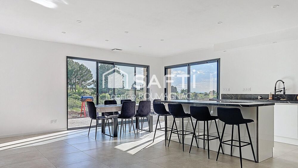 A Lespignan villa de 110 m² avec garage sur une parcelle de 350 m²
