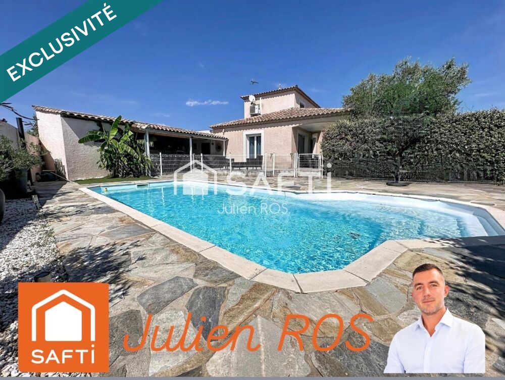 Vente Maison ? MONTADY – Maison familiale T5 avec piscine, cuisine d'été & boulodrome Montady