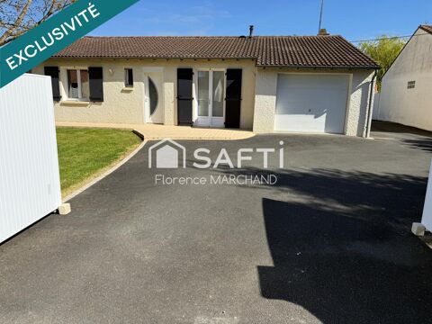   BEAU PLAIN-PIED  2 CH 1 BUREAU JARDIN 2 GARAGES ATELIER Maison - 4 pi�ce(s) - 102 m�