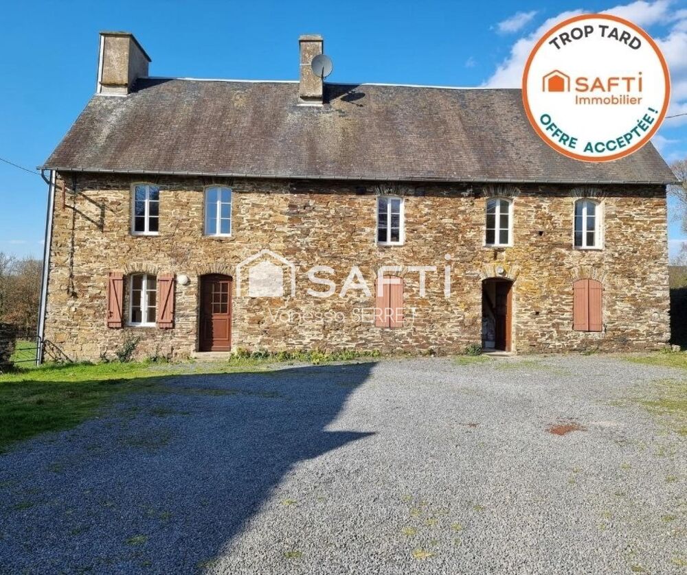 Corps de ferme en pierre avec 2 maisons - 3 dépendances 184 m²  Terrain 1 799 m²  BAUDRE