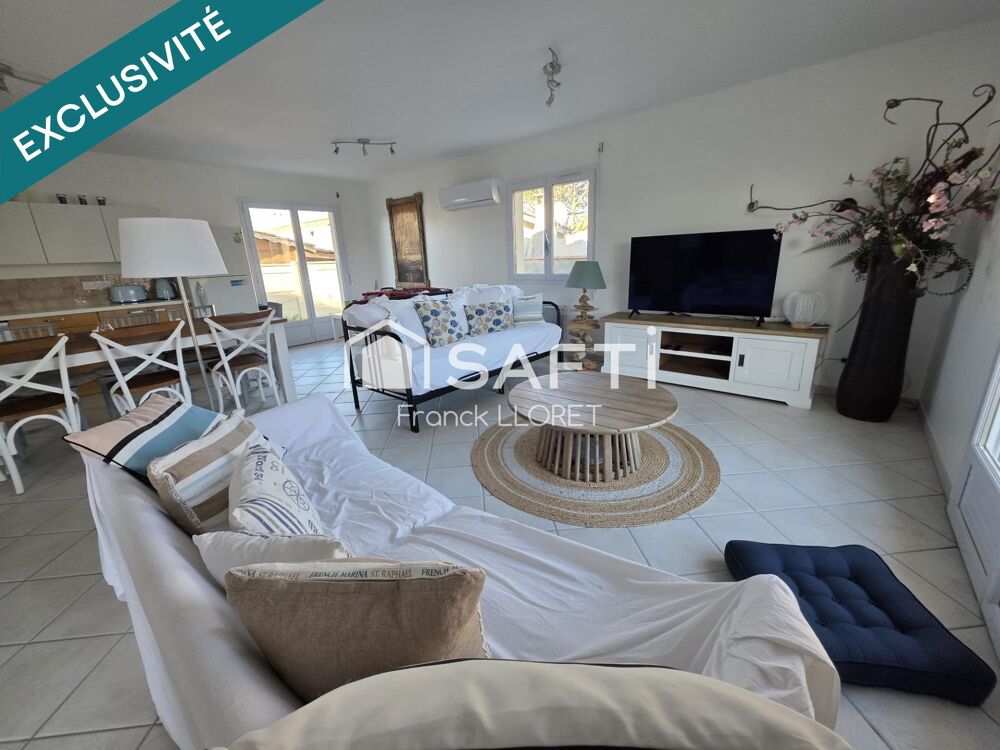 Maison 80m², 2 chs, gd garage, terrain 500m²