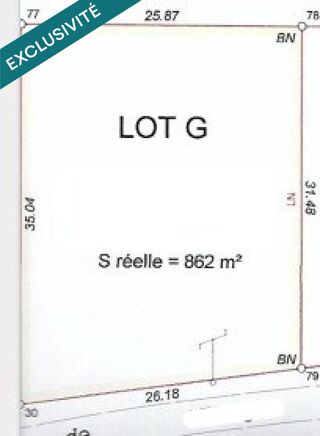  Terrain � vendre 862 m�