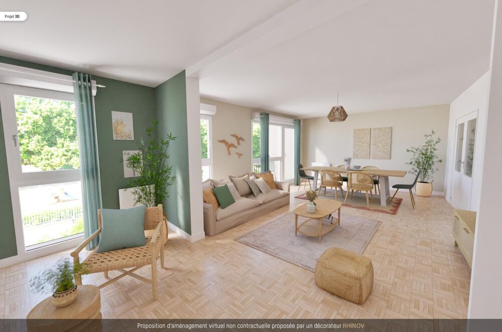 Limite Dijon/Fontaine-lès-D - T5 - 101 m² - balcon