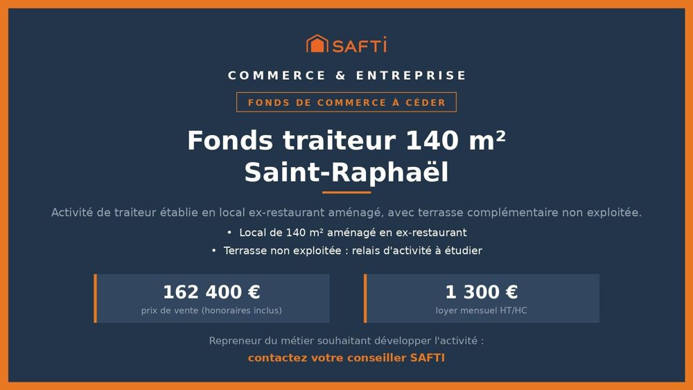   Fonds traiteur 140 m² + terrasse - Saint-Raphaël 