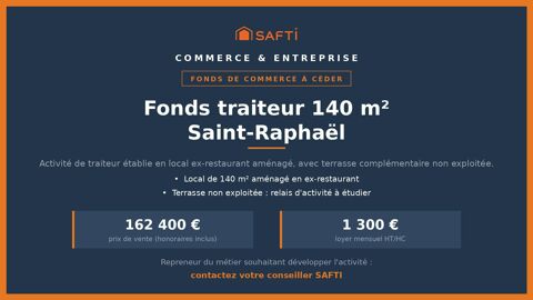 Fonds traiteur 140 m&sup2; + terrasse - Saint-Rapha&euml;l 160000 83700 Saint-raphael
