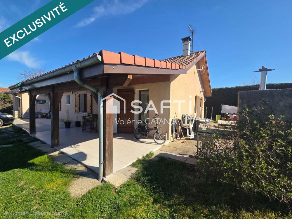 ST-Siméon-de Bressieux, Maison de plain pied 122m² sur terrain de 1002m².