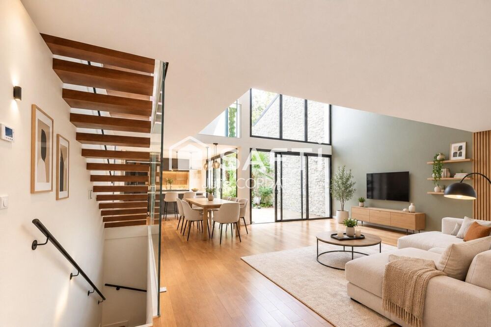 Maison type loft familial d'exception avec patio et 4 parkings