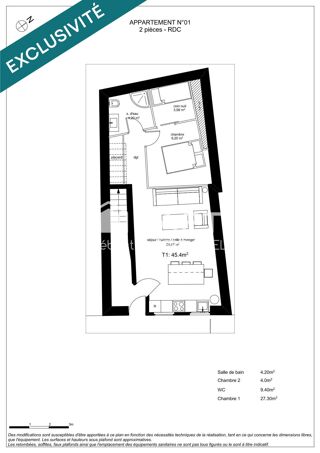  Appartement � vendre 2 pi�ces 45 m�