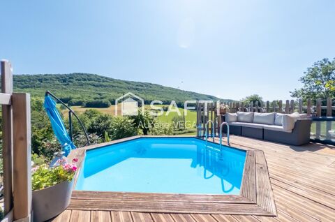  Vue Pyr�n�es � Corps de ferme r�nov� avec grange, piscine et caract�re Maison - 5 pi�ce(s) - 210 m�