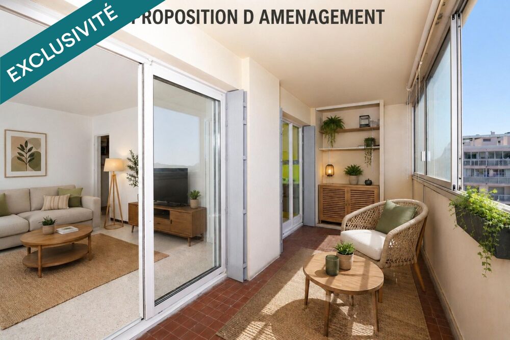 Type 4 avec loggia entièrement fermée d'env.10 M²
