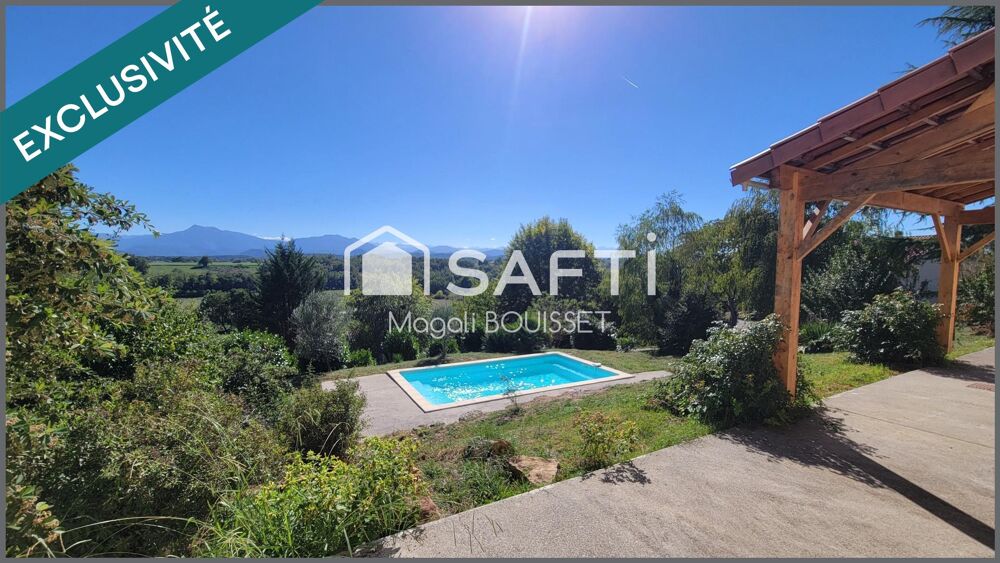 Charmante Maison T6 de 179m², 5 chambres dont une suite parentale, piscine, terrasses, garages, jardin de 3446m². Finitions à pr