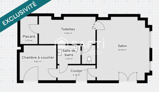  Appartement à vendre 3 pièces 59 m²