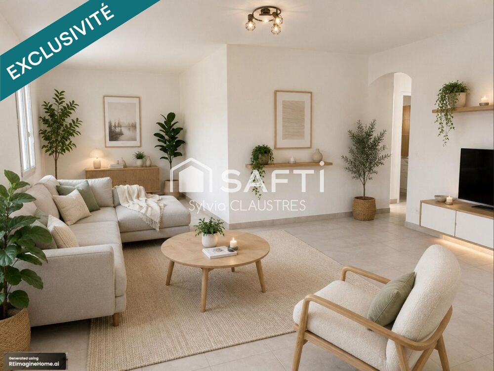 Vente Maison Maison de plain pied -  64m2 3p - terrain 297m2 - garage Bernis