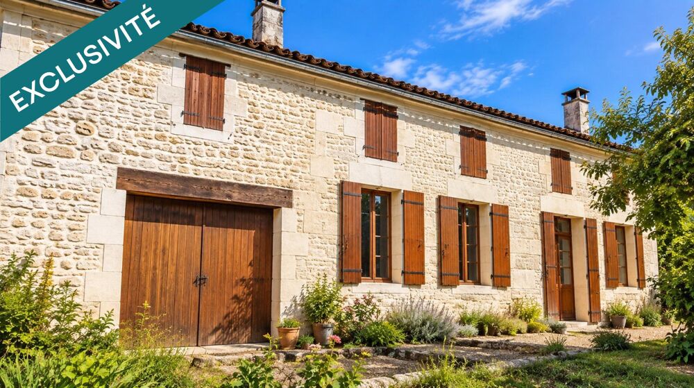 Maison charentaise 153 m²  chai 90 m²  3,47 ha  hangar