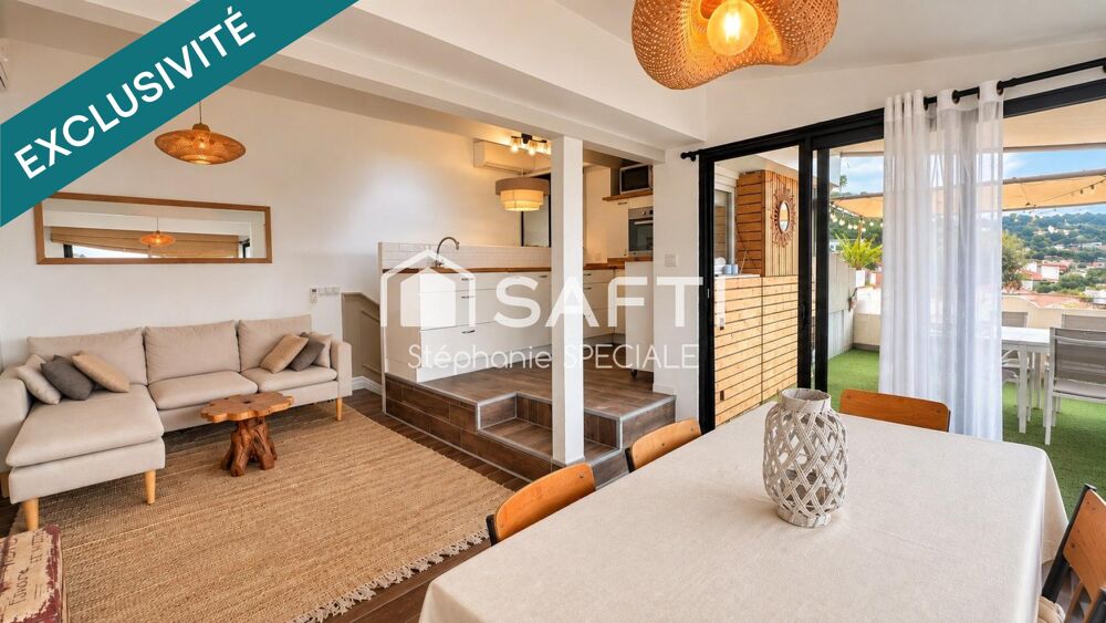 Vente Appartement LE CANNET – VIEUX CANNET | DUPLEX DE CHARME AVEC TERRASSE & VUE PANORAMIQUE Le cannet