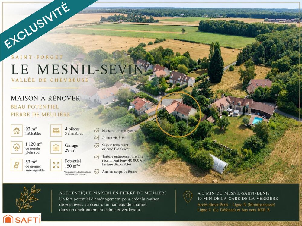 Vente Maison Authentique meulière à réinventer Saint-forget