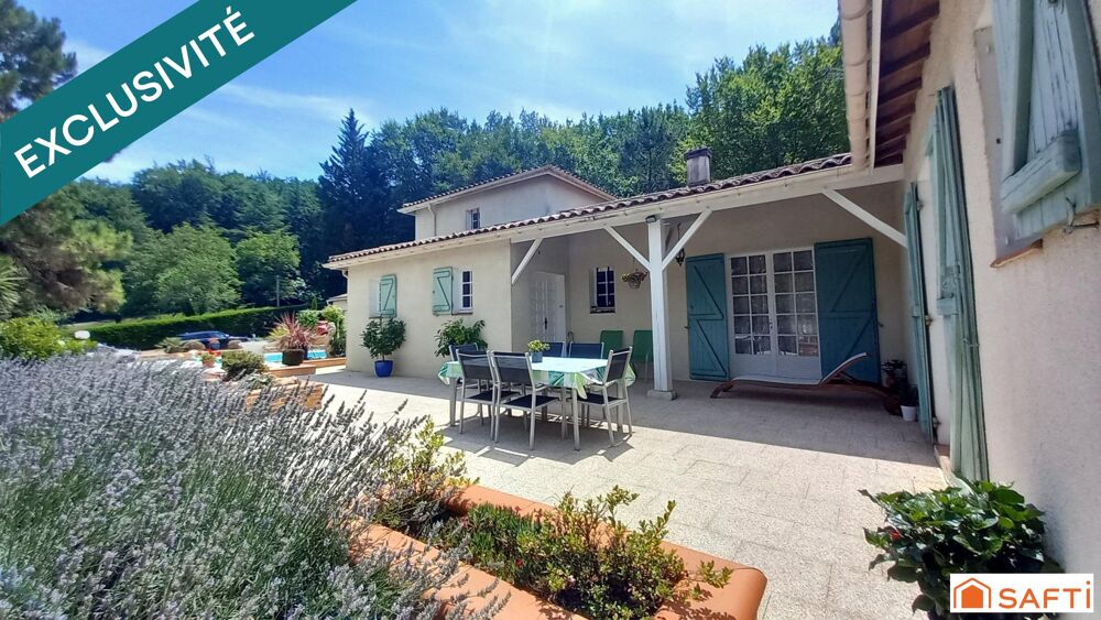 Vente Maison Maison 165m2, 3/4 chambres, piscine, garage, terrain 6033m2 Feugarolles