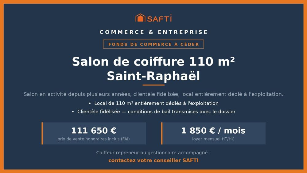   Salon de coiffure - 110 m² - Saint-Raphaël 