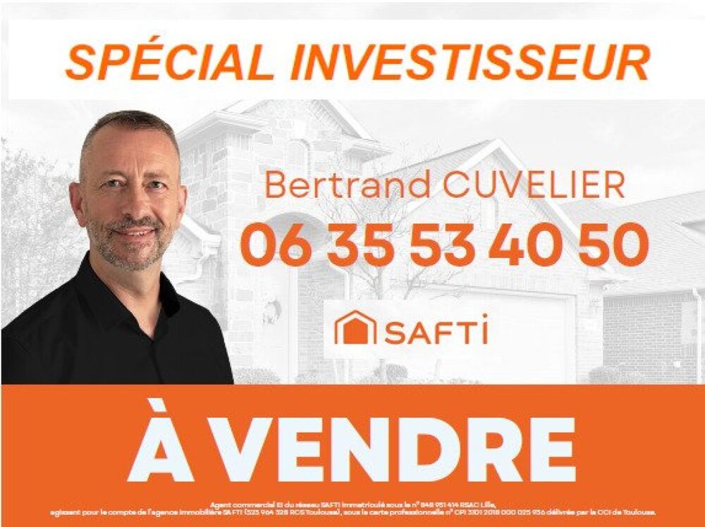 Vente Maison SPÉCIAL INVESTISSEUR - maison 85 m² - 3 ch - DPE = D - louée 750 € / mois Roubaix