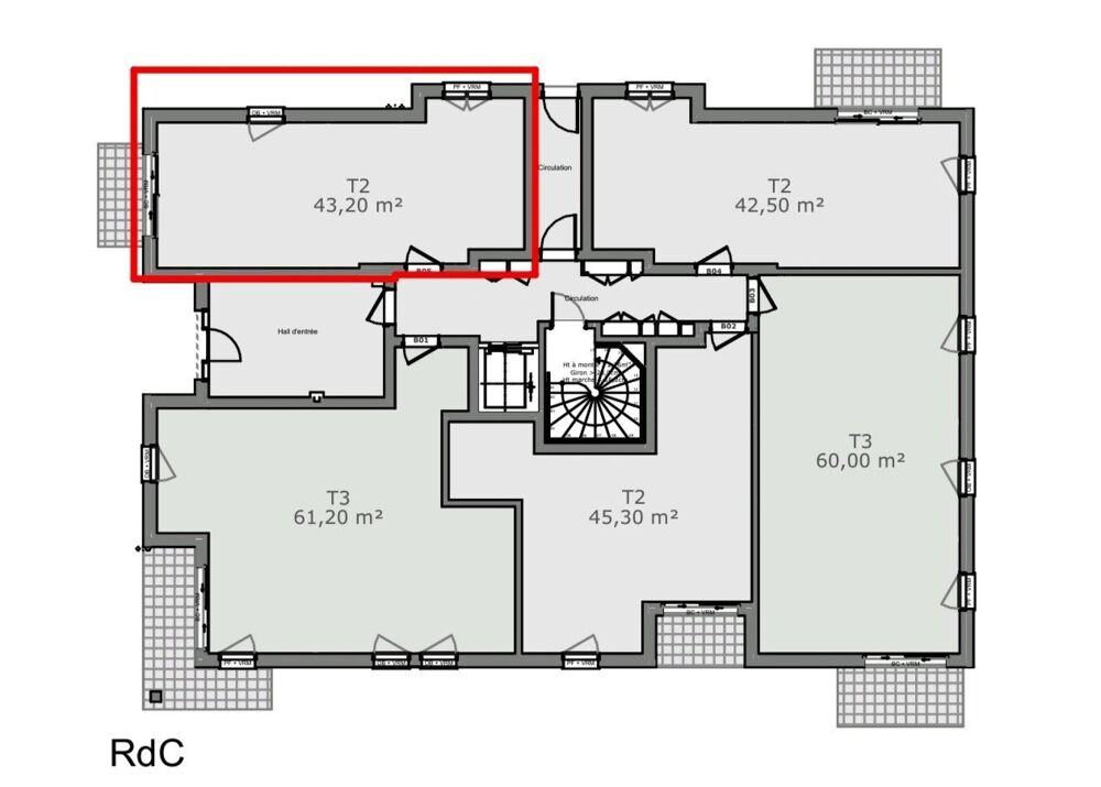 Vente Appartement Appartement rez-de-chausse - 1 chambre - jardin - parking. Berck