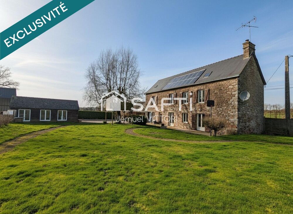 Vente Maison Maison en pierre avec dépendances, hangar et terrain de 6 800 m² – Axe Ernée / Mayenne Vautorte