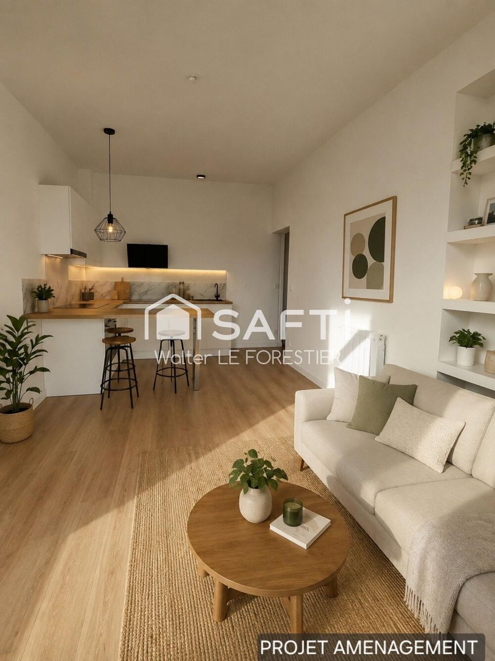 APPARTEMENT T3 RENOVE AVEC JARDIN ET PLACE DE PARKING