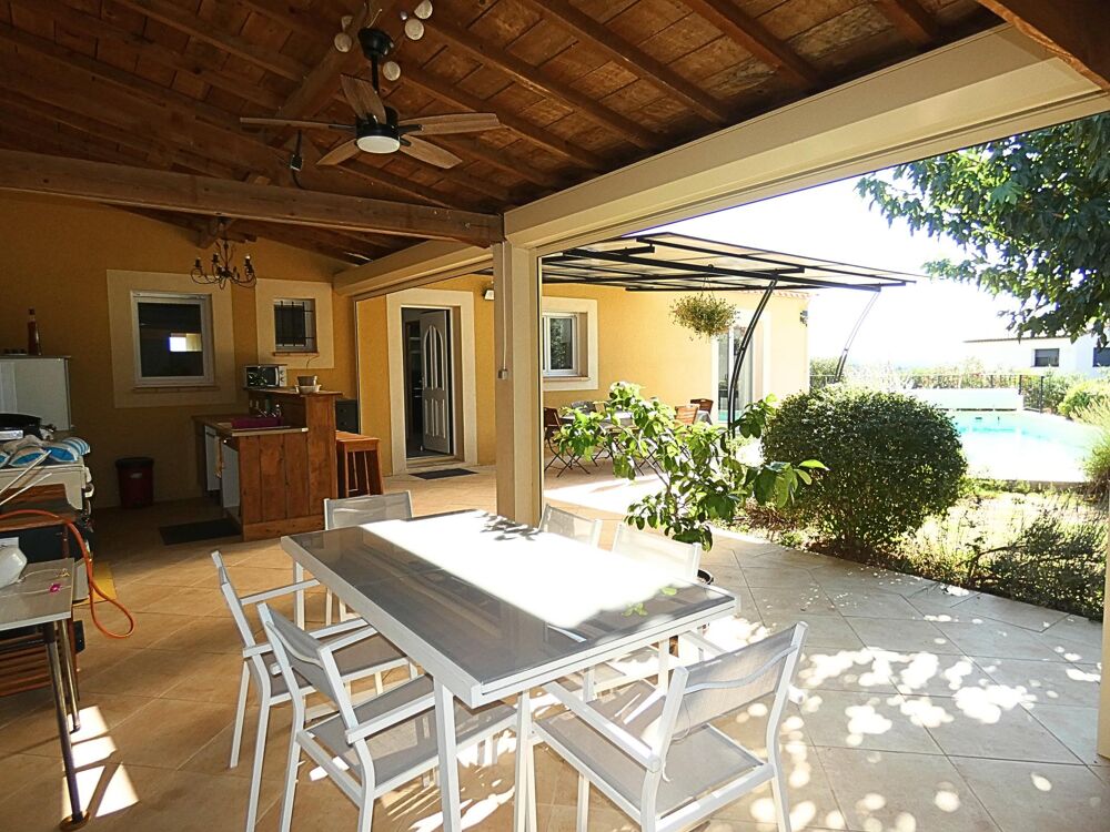 Vente Maison Villa plain pied de 141m² sur terrain arboré de 2411m² avec grand garage et piscine 10x4 Aigne
