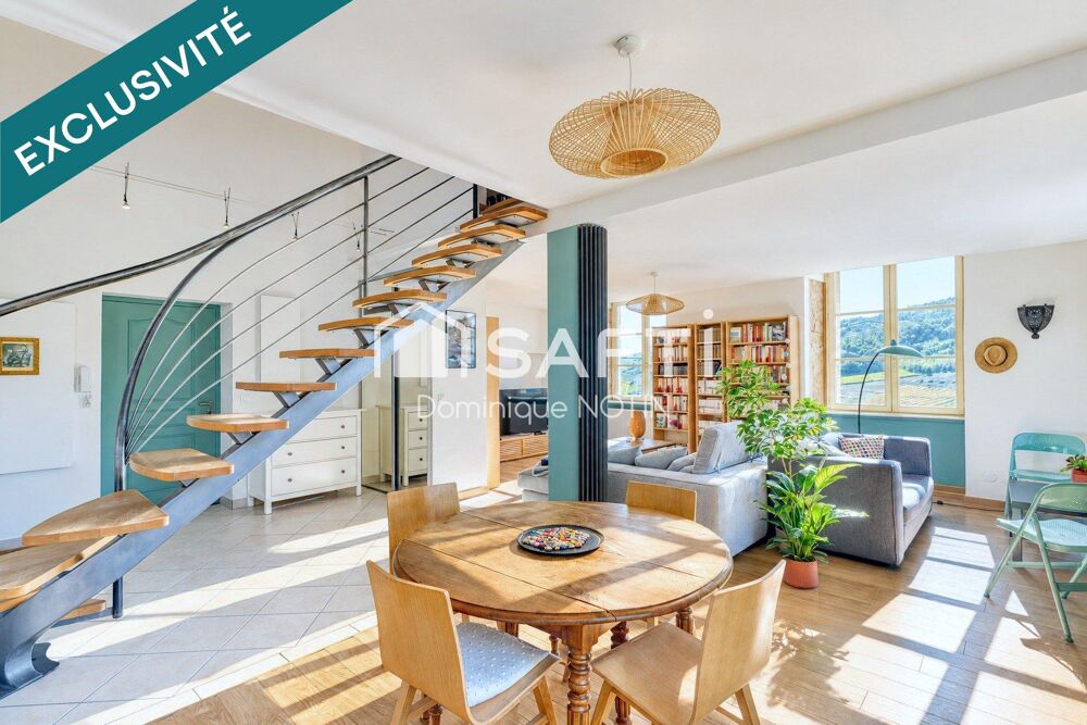 Vente Appartement Duplex 137 m², 4 chb, Château XIIe, vue panoramique Vaux-en-beaujolais