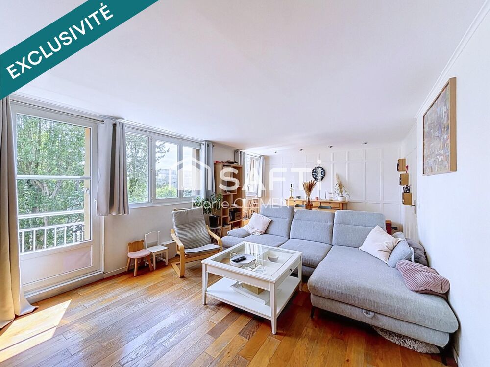 Appartement de 83 m2, 3 chambres, cave et parking