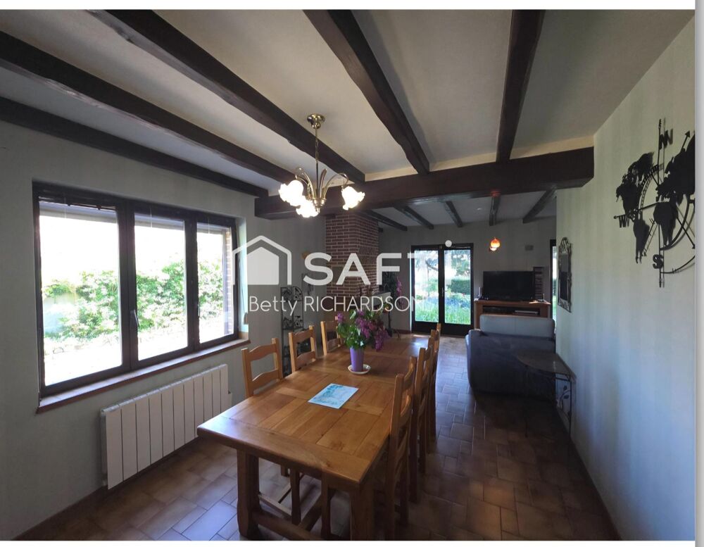 Vente Maison Semi plein pied. 5 chambres. Sous sol. Beau jardin Villers-au-bois