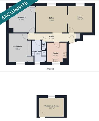  Appartement � vendre 4 pi�ces 89 m�