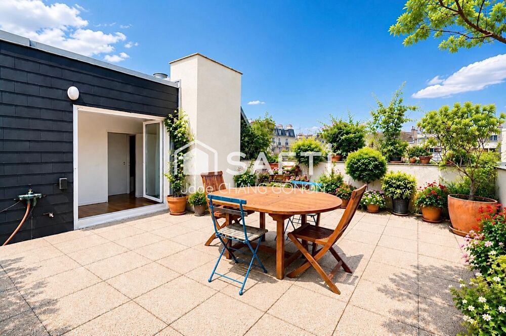 Vente Appartement DERNIERS ÉTAGES – TERRASSE 38 M² – TRÈS LUMINEUX – CALME ABSOLU Paris 13