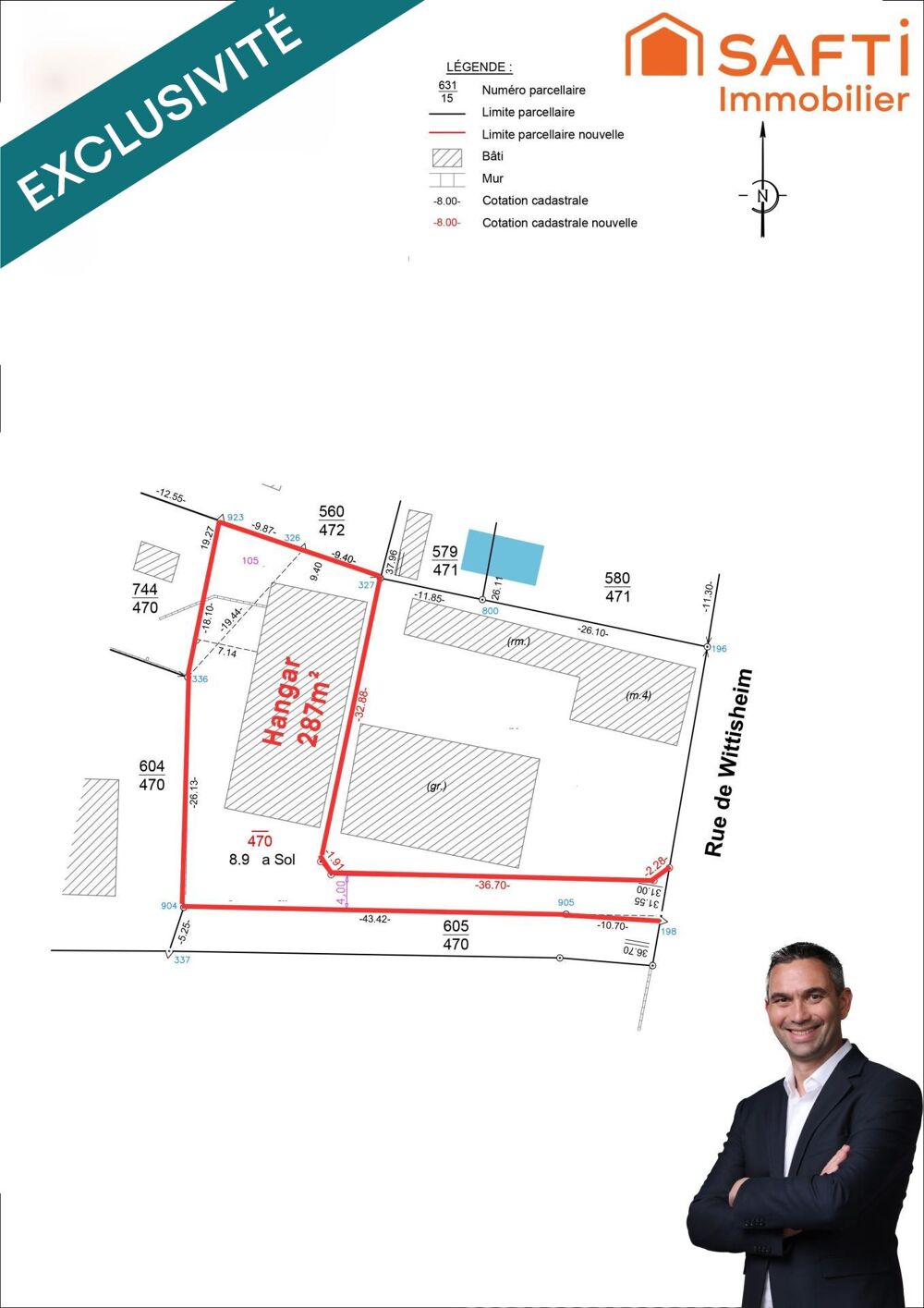 Vente Parking/Garage Hangar de stockage de 287m² au sol, le tout sur 8,90 ares ! Bindernheim
