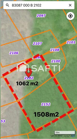  Terrain � vendre 2570 m�